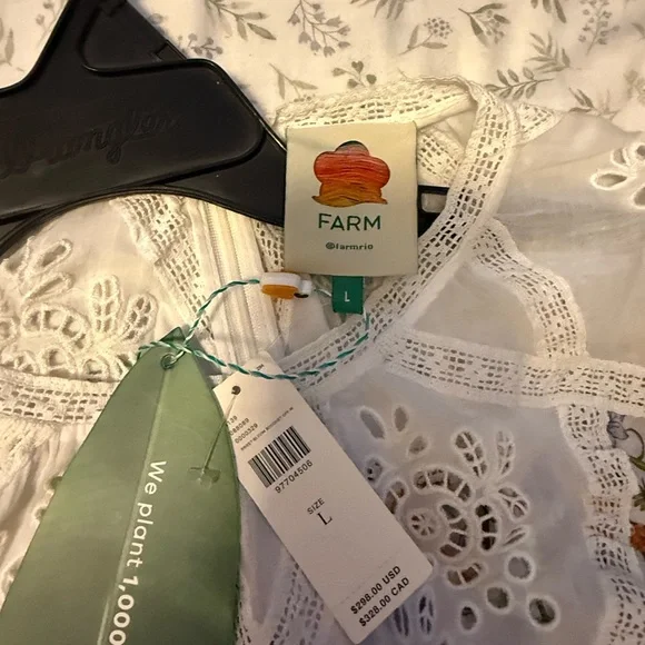 FARM RIO Off-White Sweet Bloom Bouquet Mini Dress - Picture 6 of 7